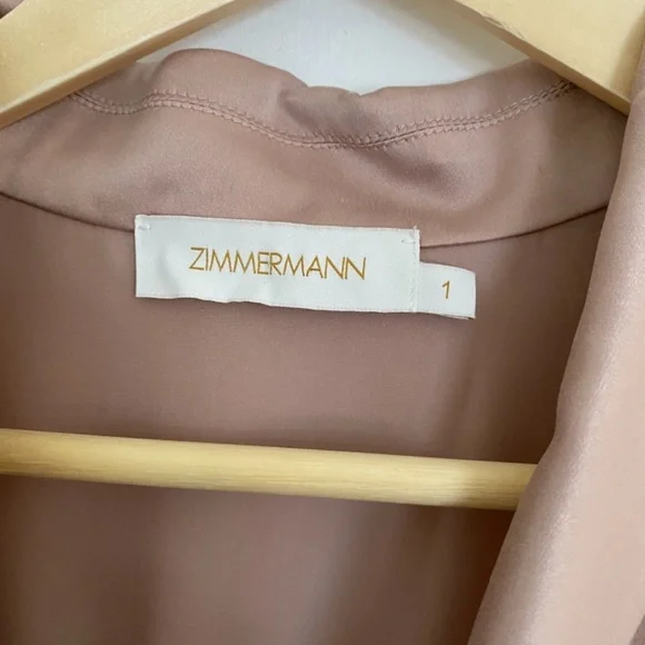 Zimmermann silk wrap mini dress- petal size 1 - Picture 5 of 6